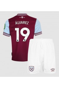 Fotbalové Dres West Ham United Edson Alvarez #19 Dětské Domácí Oblečení 2024-25 Krátký Rukáv (+ trenýrky)